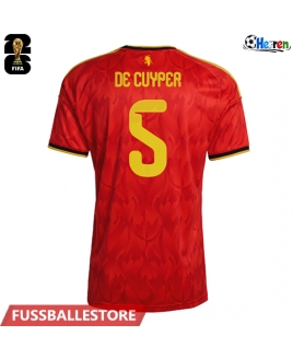 Günstige Belgien Maxim De Cuyper #5 Heimtrikot WM 2026 Kurzarm